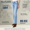 image:imageWallFlower Luscious Curvy Bootcut Jeans for Women MidRise Insta Stretch Denim SizeInclusive Juniors JeansGrace
