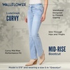 image:imageWallFlower Luscious Curvy Bootcut Jeans for Women MidRise Insta Stretch Denim SizeInclusive Juniors JeansGracelyn