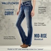 image:imageWallFlower Luscious Curvy Bootcut Jeans for Women MidRise Insta Stretch Denim SizeInclusive Juniors JeansJenna