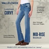 image:imageWallFlower Luscious Curvy Bootcut Jeans for Women MidRise Insta Stretch Denim SizeInclusive Juniors JeansJenny
