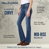image:imageWallFlower Luscious Curvy Bootcut Jeans for Women MidRise Insta Stretch Denim SizeInclusive Juniors JeansMagic