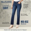 image:imageWallFlower Luscious Curvy Bootcut Jeans for Women MidRise Insta Stretch Denim SizeInclusive Juniors JeansShawna