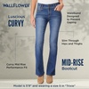 image:imageWallFlower Luscious Curvy Bootcut Jeans for Women MidRise Insta Stretch Denim SizeInclusive Juniors JeansTrixie