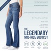 image:imageWallFlower Womens Legendary Bootcut MidRise Insta Stretch Juniors Jeans Standard and PlusKristen
