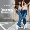 image:imageWallFlower Womens Legendary Bootcut MidRise Insta Stretch Juniors Jeans Standard and PlusKristen