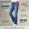 image:imageWallFlower Womens Legendary Slim Bootcut MidRise Belted Insta Stretch Juniors Jeans Standard and PlusEllery