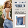 image:imageWallFlower Womens Legendary Slim Bootcut MidRise Belted Insta Stretch Juniors Jeans Standard and PlusJane