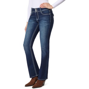 image:imageWallFlower Bling Back Pocket Bootcut Jeans for Women Luscious Curvy Fit Embellished MidRise Insta Stretch DenimVici