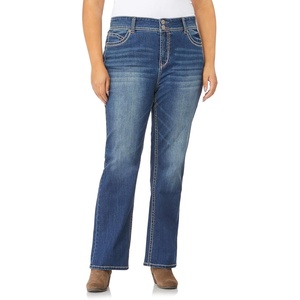 image:imageWallFlower Luscious Curvy Bootcut Jeans for Women MidRise Insta Stretch Denim SizeInclusive Juniors JeansKaty