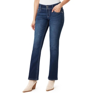image:imageWallFlower Luscious Curvy Bootcut Jeans for Women MidRise Insta Stretch Denim SizeInclusive Juniors JeansShawna