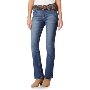 image:imageWallFlower Womens Legendary Slim Bootcut MidRise Belted Insta Stretch Juniors Jeans Standard and PlusJane
